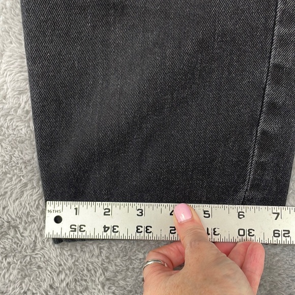 American Eagle Jeans Womens 8 Mom Straight High Rise Distressed Holes Zip Fly - Picture 13 of 16